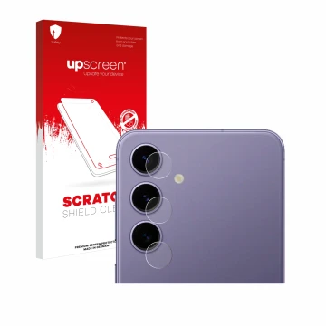 Parte frontale di una confezione del prodotto con il logo del marchio upscreen. Accanto è raffigurato il dispositivo Samsung G