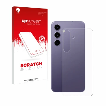 Parte frontale di una confezione del prodotto con il logo del marchio upscreen. Accanto è raffigurato il dispositivo Samsung G