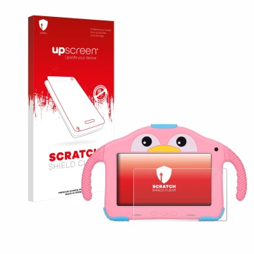 Parte frontale di una confezione del prodotto con il logo del marchio upscreen. Accanto è raffigurato il dispositivo okulaku K