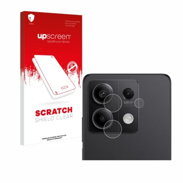 Parte frontale di una confezione del prodotto con il logo del marchio upscreen. Accanto è raffigurato il dispositivo Xiaomi Re