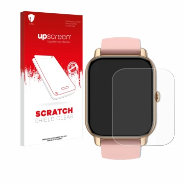 Parte frontale di una confezione del prodotto con il logo del marchio upscreen. Accanto è raffigurato il dispositivo Sross Sma