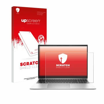 Parte frontale di una confezione del prodotto con il logo del marchio upscreen. Accanto è raffigurato il dispositivo HP EliteB