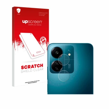 Parte frontale di una confezione del prodotto con il logo del marchio upscreen. Accanto è raffigurato il dispositivo Xiaomi Re