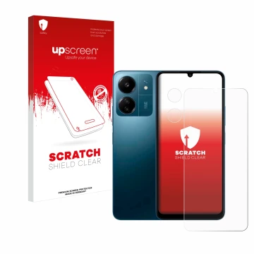 Parte frontale di una confezione del prodotto con il logo del marchio upscreen. Accanto è raffigurato il dispositivo Xiaomi Re