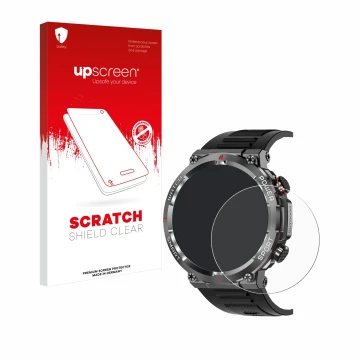 Parte frontale di una confezione del prodotto con il logo del marchio upscreen. Accanto è raffigurato il dispositivo Iowodo W5