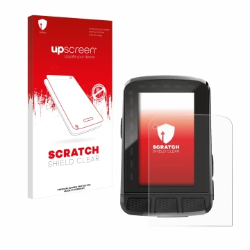 Parte frontale di una confezione del prodotto con il logo del marchio upscreen. Accanto è raffigurato il dispositivo Wahoo Ele