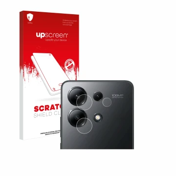 Parte frontale di una confezione del prodotto con il logo del marchio upscreen. Accanto è raffigurato il dispositivo Xiaomi Re