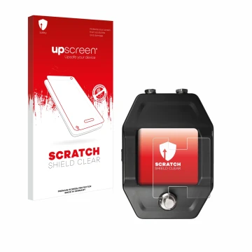 Parte frontale di una confezione del prodotto con il logo del marchio upscreen. Accanto è raffigurato il dispositivo Shure GLX