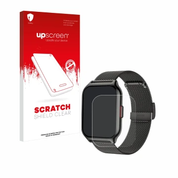 Parte frontale di una confezione del prodotto con il logo del marchio upscreen. Accanto è raffigurato il dispositivo Narcid P9