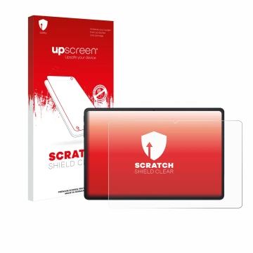 Parte frontale di una confezione del prodotto con il logo del marchio upscreen. Accanto è raffigurato il dispositivo Blackview