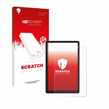 Parte frontale di una confezione del prodotto con il logo del marchio upscreen. Accanto è raffigurato il dispositivo Blackview