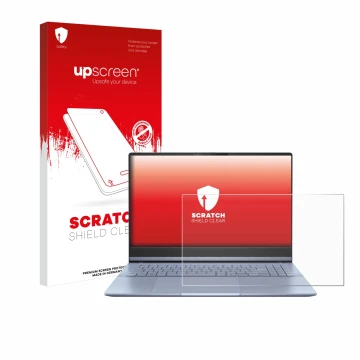 Parte frontale di una confezione del prodotto con il logo del marchio upscreen. Accanto è raffigurato il dispositivo ASUS Vivo