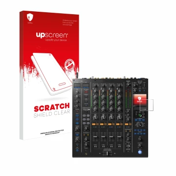 Parte frontale di una confezione del prodotto con il logo del marchio upscreen. Accanto è raffigurato il dispositivo Pioneer D