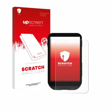 Parte frontale di una confezione del prodotto con il logo del marchio upscreen. Accanto è raffigurato il dispositivo iGPSPORT 