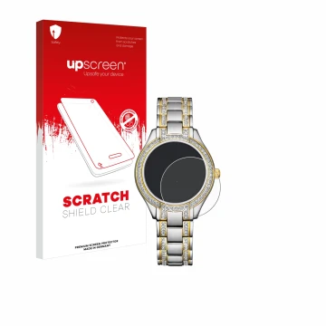 Parte frontale di una confezione del prodotto con il logo del marchio upscreen. Accanto è raffigurato il dispositivo Citizen E
