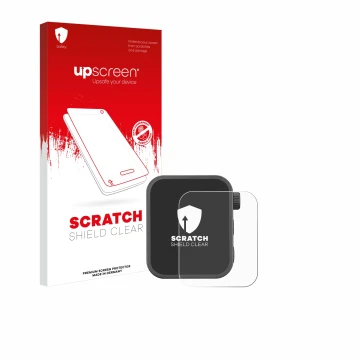 Parte frontale di una confezione del prodotto con il logo del marchio upscreen. Accanto è raffigurato il dispositivo Godox X3 