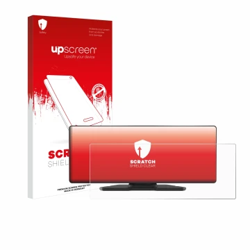 Parte frontale di una confezione del prodotto con il logo del marchio upscreen. Accanto è raffigurato il dispositivo Carpuride