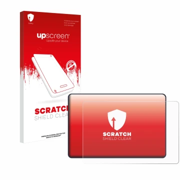 Parte frontale di una confezione del prodotto con il logo del marchio upscreen. Accanto è raffigurato il dispositivo Bigtreete