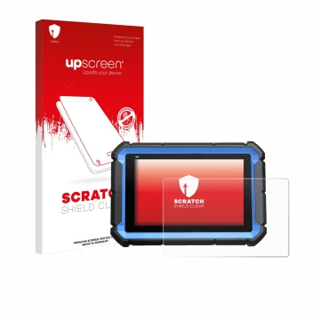 Parte frontale di una confezione del prodotto con il logo del marchio upscreen. Accanto è raffigurato il dispositivo Topdon Ar