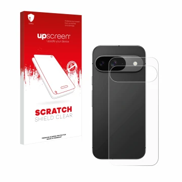 Parte frontale di una confezione del prodotto con il logo del marchio upscreen. Accanto è raffigurato il dispositivo Google Pi