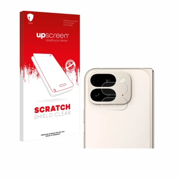 Parte frontale di una confezione del prodotto con il logo del marchio upscreen. Accanto è raffigurato il dispositivo Google Pi