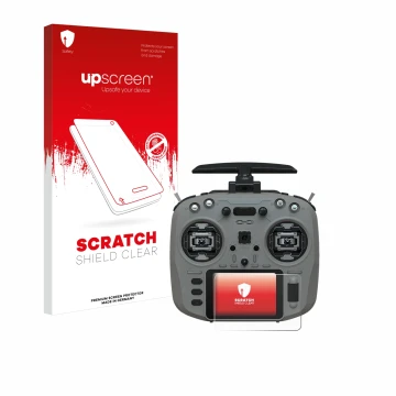 Parte frontale di una confezione del prodotto con il logo del marchio upscreen. Accanto è raffigurato il dispositivo Jumper T1