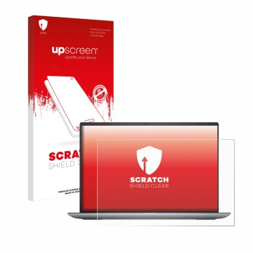 Parte frontale di una confezione del prodotto con il logo del marchio upscreen. Accanto è raffigurato il dispositivo Dell Prec