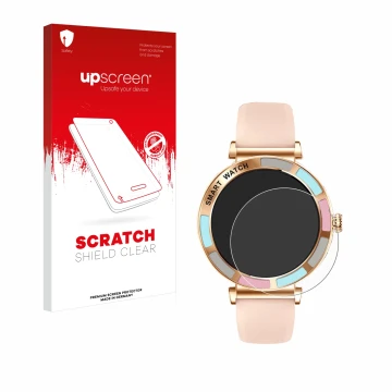 Parte frontale di una confezione del prodotto con il logo del marchio upscreen. Accanto è raffigurato il dispositivo Bekomiya 