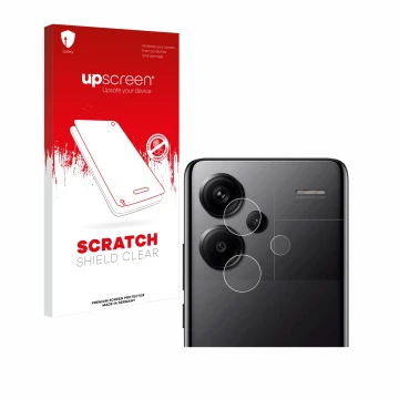 Parte frontale di una confezione del prodotto con il logo del marchio upscreen. Accanto è raffigurato il dispositivo Xiaomi Re