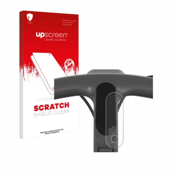 Parte frontale di una confezione del prodotto con il logo del marchio upscreen. Accanto è raffigurato il dispositivo Egret Ey 