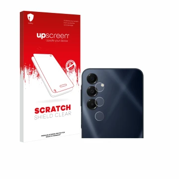 Parte frontale di una confezione del prodotto con il logo del marchio upscreen. Accanto è raffigurato il dispositivo Samsung G
