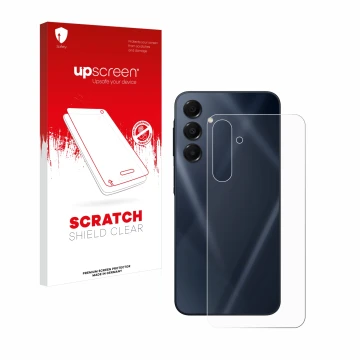 Parte frontale di una confezione del prodotto con il logo del marchio upscreen. Accanto è raffigurato il dispositivo Samsung G