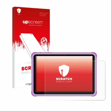 Parte frontale di una confezione del prodotto con il logo del marchio upscreen. Accanto è raffigurato il dispositivo Pixpeak M