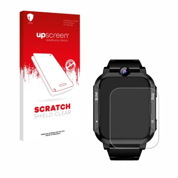 Parte frontale di una confezione del prodotto con il logo del marchio upscreen. Accanto è raffigurato il dispositivo Blackview