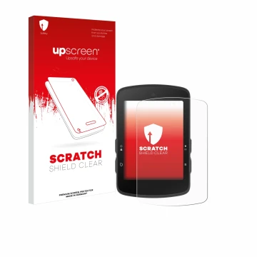 Parte frontale di una confezione del prodotto con il logo del marchio upscreen. Accanto è raffigurato il dispositivo Bryton Ri