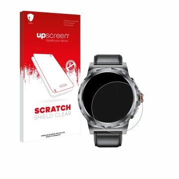 Parte frontale di una confezione del prodotto con il logo del marchio upscreen. Accanto è raffigurato il dispositivo LIGE SML6