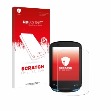 Parte frontale di una confezione del prodotto con il logo del marchio upscreen. Accanto è raffigurato il dispositivo Geoid CC6