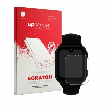 Parte frontale di una confezione del prodotto con il logo del marchio upscreen. Accanto è raffigurato il dispositivo Garett Ki
