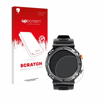 Parte frontale di una confezione del prodotto con il logo del marchio upscreen. Accanto è raffigurato il dispositivo Darmowade