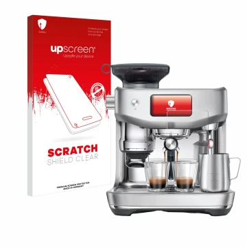 Parte frontale di una confezione del prodotto con il logo del marchio upscreen. Accanto è raffigurato il dispositivo Sage the 