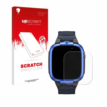 Parte frontale di una confezione del prodotto con il logo del marchio upscreen. Accanto è raffigurato il dispositivo Xiaomi Mi