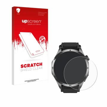 Parte frontale di una confezione del prodotto con il logo del marchio upscreen. Accanto è raffigurato il dispositivo Knauerman