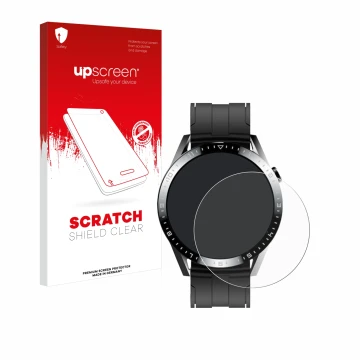 Parte frontale di una confezione del prodotto con il logo del marchio upscreen. Accanto è raffigurato il dispositivo Tracer Sm