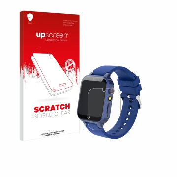 Parte frontale di una confezione del prodotto con il logo del marchio upscreen. Accanto è raffigurato il dispositivo Ruopoem K