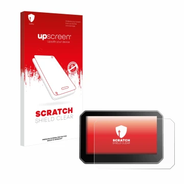 Parte frontale di una confezione del prodotto con il logo del marchio upscreen. Accanto è raffigurato il dispositivo Elegoo Ce