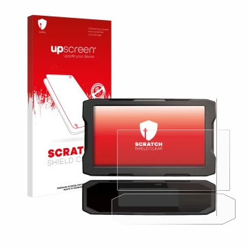 Parte frontale di una confezione del prodotto con il logo del marchio upscreen. Accanto è raffigurato il dispositivo Honda NT 