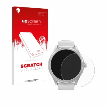 Parte frontale di una confezione del prodotto con il logo del marchio upscreen. Accanto è raffigurato il dispositivo Hama Smar