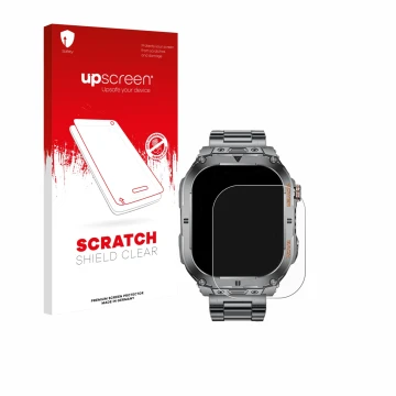 Parte frontale di una confezione del prodotto con il logo del marchio upscreen. Accanto è raffigurato il dispositivo Esfoe ZC-
