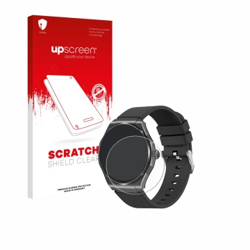 Parte frontale di una confezione del prodotto con il logo del marchio upscreen. Accanto è raffigurato il dispositivo Knauerman