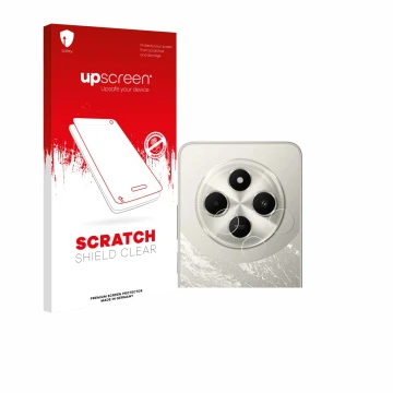 Parte frontale di una confezione del prodotto con il logo del marchio upscreen. Accanto è raffigurato il dispositivo Xiaomi Po